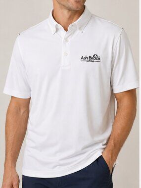 LOFT8 Ash Brook Golf Club White Performance Polo Shirt Approx. Men's XL